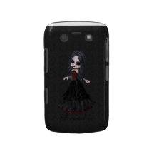 Cute Little Goth Girl BlackBerry Bold Personalized Case-Mate Blackberry Case