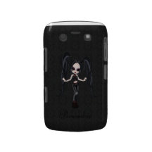 Cute Little Goth Girl BlackBerry Bold Personalized Case-Mate Blackberry Case
