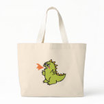 cute little green fire dragon monster bags