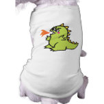 cute little green fire dragon monster dog clothing