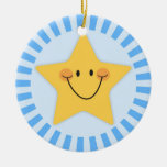 Cute little happy star ornament