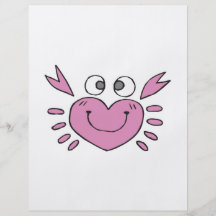 cute little heart crab flyer design