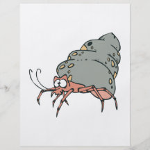 cute little hermit crab personalized flyer
