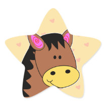 Cute Little Horse Face Sticker