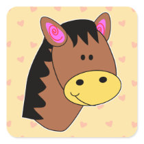 Cute Little Horse Face Sticker