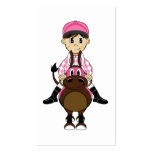 Cute Little Jockey Bookmark Business Card Template