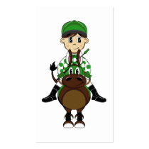 Cute Little Jockey Bookmark Business Card Template