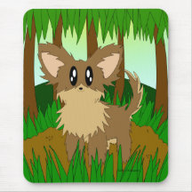Cute Little Jungle Forest Puppy Dog Mousepad