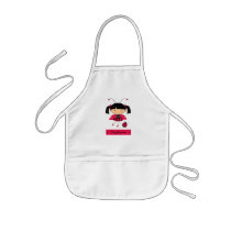 Cute little ladybug girl personalized apron