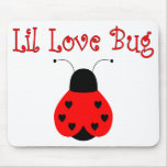Cute Little Love Bug Heart Ladybug Mousepad