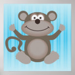 Cute Little Monkey 30 x 30 Canvas Print