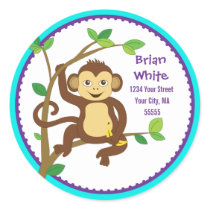 Cute Little Monkey Address Label