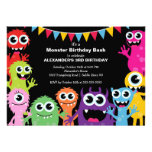 CUTE Little Monster Bash Birthday Party Personalized Announcements