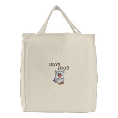 Cute Little Owl, HOOT!, HOOT! Bag by silly_strings