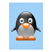 Cute Little Penguin Personalized Announcement