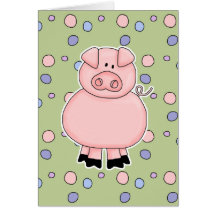 cute little piggie cards