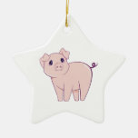 Cute Little Piggy Art Ornament