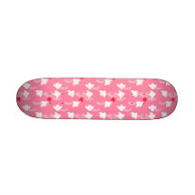 Cute Little Pink and white Chicks Skate Board Deck