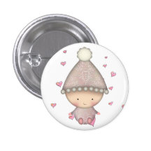 Cute Little Pink Baby Button