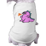 cute little pink fire dragon monster dog t-shirt