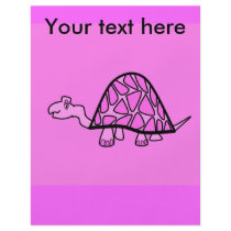 Cute little pink turtle full color flyer
