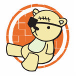 cute little pirate bear photo cutouts