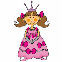 Cute little princess (brown hair) photo cut outs