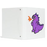 cute little purple fire dragon monster vinyl binders