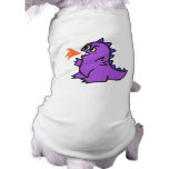 cute little purple fire dragon monster doggie tee