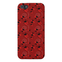 Cute Little Red Ladybugs Cover For iPhone 5