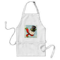 Cute Little Retro Snowman Aprons