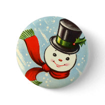 Cute Little Retro Snowman Pins