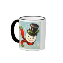 Cute Little Retro Snowman Mug