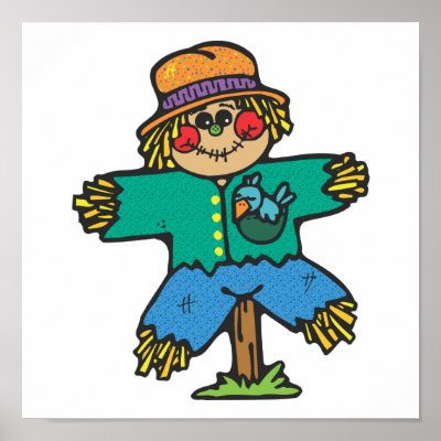 cute little scarecrow print by halloweenie