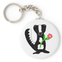 Cute Little Skunk With A Flower