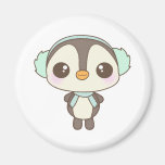 cute little snow day penguin cartoon magnet