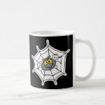 cute little spider in web coffee mug