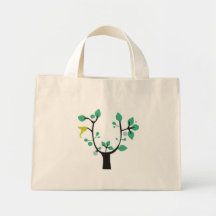 cute little tree canvas bags