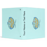Cute Little Tropical Ocean Fish Cartoon Character 3 Ring Binder
