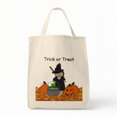 Cute Little Witch Trick or Treat Bag by HolidayFun