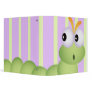 Cute Little Worm and Pastel Stripes Notebook Binders