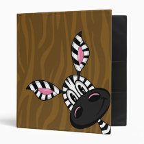 Cute Little Zebra Brown Binder binders