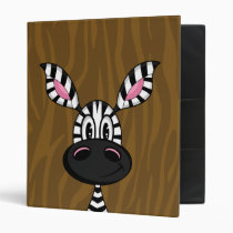 Cute Little Zebra Brown Binder binders