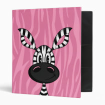Cute Little Zebra Pink Binder binders