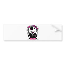 cute little zombie girly bumper stickers