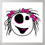cute little zombie girly head print