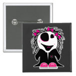 cute little zombie girly pinback buttons