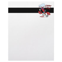 cute lobster chef cartoon custom letterhead