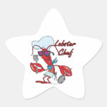 cute lobster chef cartoon star sticker