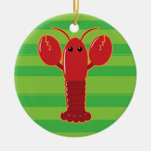 Cute Lobster Christmas Ornament